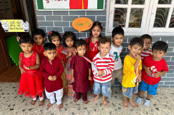 Celebrating Teej with Our Little Stars in Dazzling Red